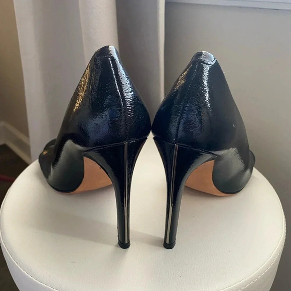 BCBGMAXAZRIA Black Open Toe High Heel Pumps Size 10 | Classic Dress Shoes - Picture 6 of 9